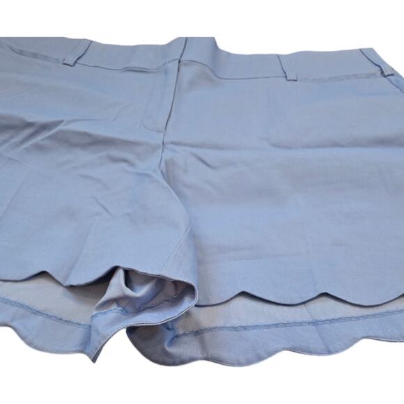 LANE BRYANT ALLIE Modern Stretch Blue Scallop Hem Short 24 Fits 24W‎ 3X New - Picture 6 of 10